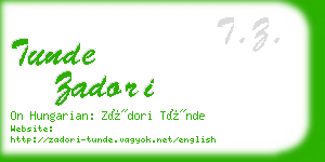 tunde zadori business card